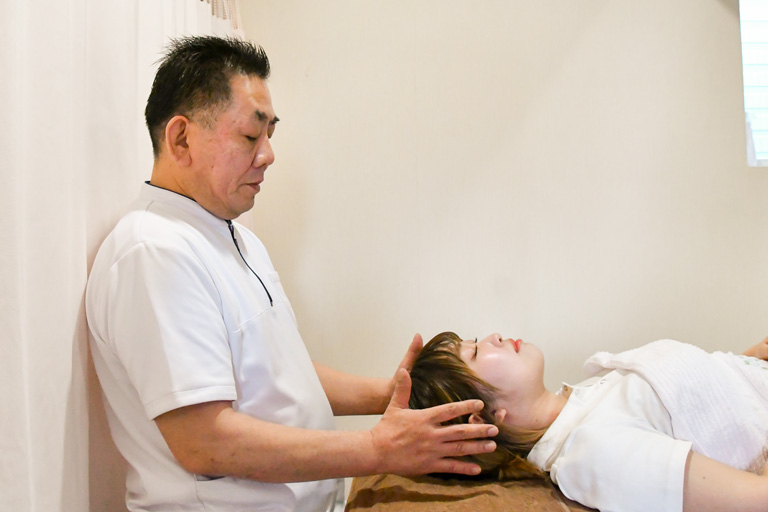 気導術での治療風景